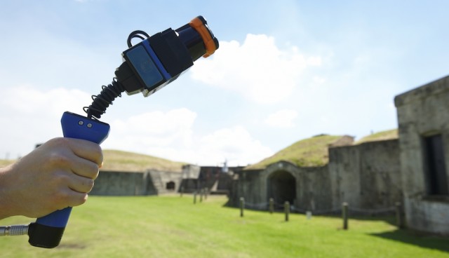 Zebedee scanner in use at Fort Lytton