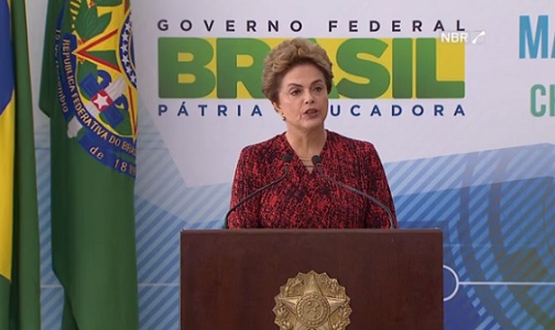 Imagem de divulgação da Presidente no Planalto sobre Marco o Legal da Ciência